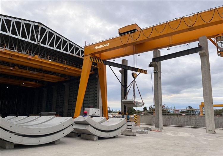 4 units Brand new 25ton Gantry Cranes Installed in Concrete Beam Yard