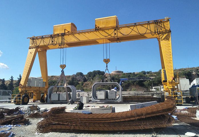 Rubber Tyre Double Beam Gantry Crane