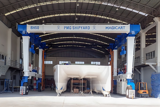 MAGICART has officially secured an order for a 100T Mobile Boat Hoist from a European client